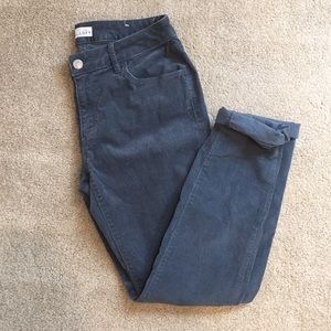Blue-Green Curvy Skinny Corduroys